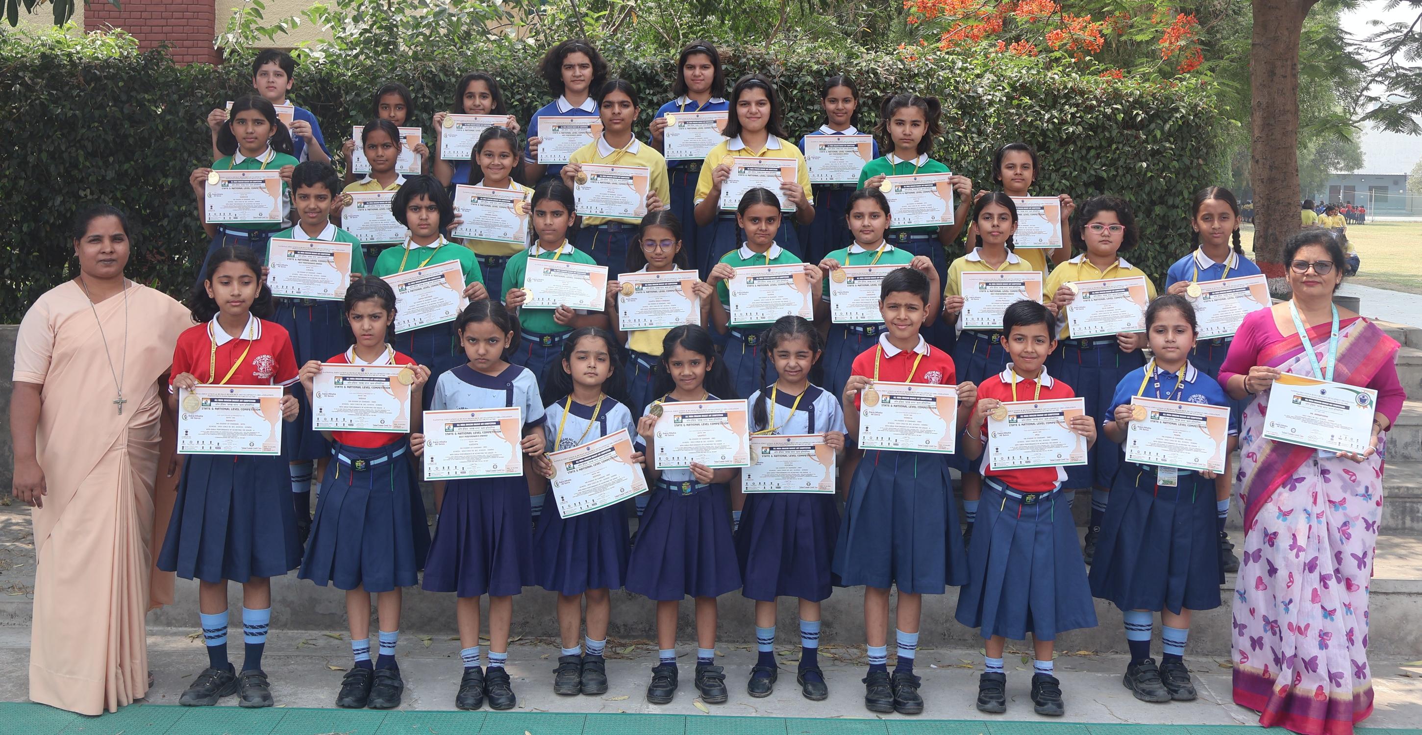 ALL INDIA SWACHH BHARAT ART COMPETITION OUTSTANDING PERFORMANCE AWARD WINNERS 2024