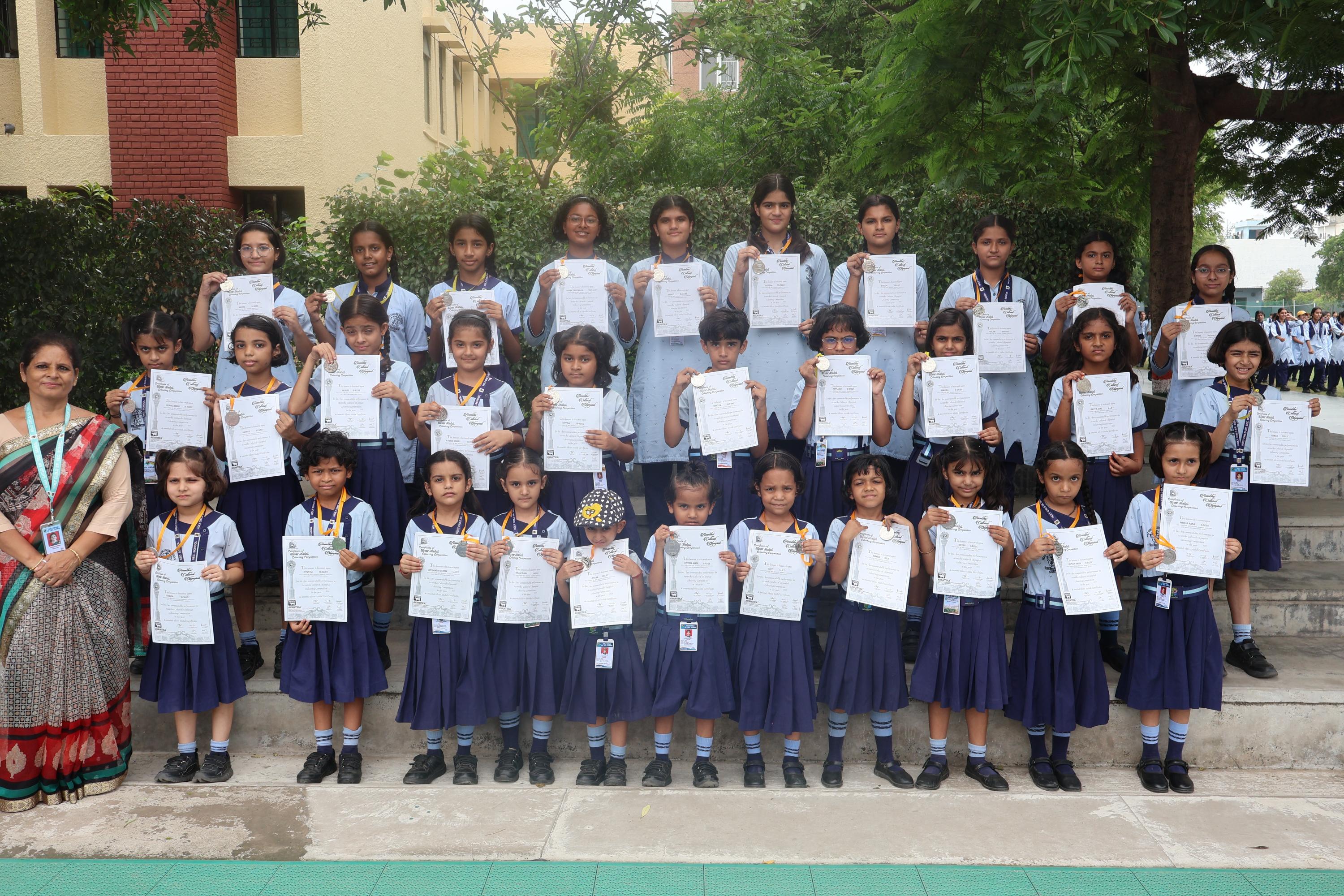 AVANTIKA CULTURAL OLYMPIAD COLOURING COMPETITION 2024-25 BRONZE MEDAL WINNERS